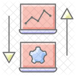 Technology Transfer Icon - Download in Colored Outline Style