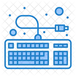 Teclado con cable  Icono