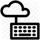 Teclado Em Nuvem Dados Em Nuvem Data Center Ícone