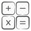 Calculo Teclas De Calculadora Simbolos Matematicos Ícone
