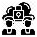 Seguridad Sistema De Nube En Linea Icono