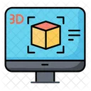 Tecnologia 3 D 3 D Cubo Icono