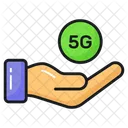 5 G Tecnologia Mao Ícone