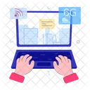 Tecnologia 6 G Tecnologia Inteligente Internet Para Laptop Ícone