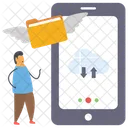 Backup Su Cloud Download Di Cartelle Caricamento Di Cartelle Icon