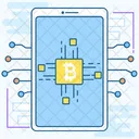 Bitcoin Movel Btc Movel Criptomoeda On Line Ícone