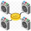 Tecnologia Bitcoin Tecnologia Blockchain Moneda Digital Icon