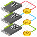 Tecnologia Bitcoin Tecnologia Blockchain Moneda Digital Icon