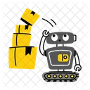 Tecnologia De Almacen Logistica Robotica Icono