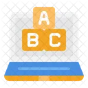 Educacion Aprendizaje En Linea Computadora Portatil Icono