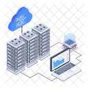 Tecnología de alojamiento en la nube  Icono