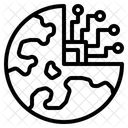 Tecnologia Terra Digital Ícone