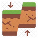 Tectonic Plate Nature Deformation Icon