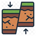 Tectonic Plate Nature Deformation Icon