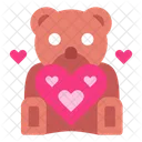 Teddy Bear Valentines Day Heart Icon
