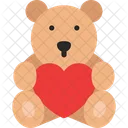 Teddy Bear Stuffed Toy Heart Icon