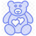 Teddy Bear Duotone Line Icon Icon