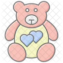 Teddy Bear Lineal Color Icon Icon