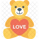 Teddy Heart Sign Icon