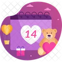 Teddy Bear Calendar Surprise Icon
