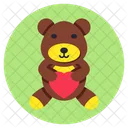 Teddy Bear Stuffed Toy Plaything Icon