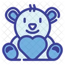 Teddy Bear Valentines Day Toy Icon