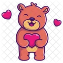 Teddy Holding Heart Icon