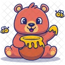 Teddy isst Honig  Symbol