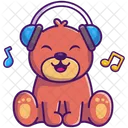 Teddy Listening Music  Icône