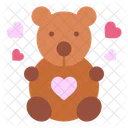 Teddybar Liebe Herz Icon