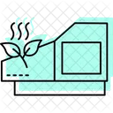 Teeblatt Trockenschuppen Tee Blatt Symbol