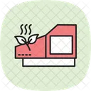 Teeblatt Trockenschuppen Tee Blatt Symbol