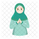 Teenage girl muslim character  Icon