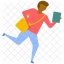 Student Hurry Running Icon