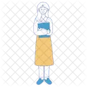 Teenager Woman College Icon