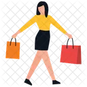 Teenager Shopping Shopping Girl Leisure Time Icon