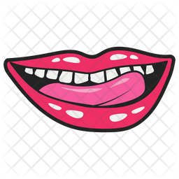 Teeth Biting Tongue Icon Of Colored Outline Style Available In Svg Png Eps Ai Icon Fonts