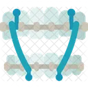 Teeth Braces Brackets 아이콘