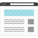 Web Wireframe Design Ícone