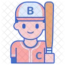 Schlagmann Baseballspieler Spieler Symbol