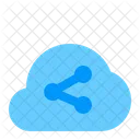 Teilen Cloud Netzwerk Symbol