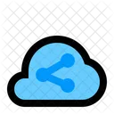 Teilen Cloud Netzwerk Symbol