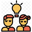 Ideenaustausch Ideenkommunikation Kommunikation Symbol