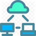 Teilen Cloud Computing Cloud Verbindung Icon