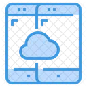 Kommunikation Teilen Cloud Verbindung Cloud Kommunikation Icon