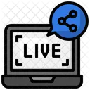 Live Streaming Teilen Live Teilen Symbol