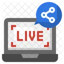 Live Streaming Teilen Live Teilen Symbol