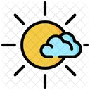 Teilweise Bewolkt Wolken Prognose Symbol