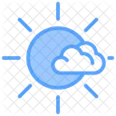 Teilweise Bewolkt Wolken Prognose Symbol