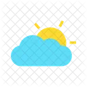 Teilweise Bewolkt Wetter Prognose Symbol